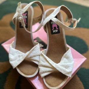 K9 White Ariel High Heels size 9-91/2